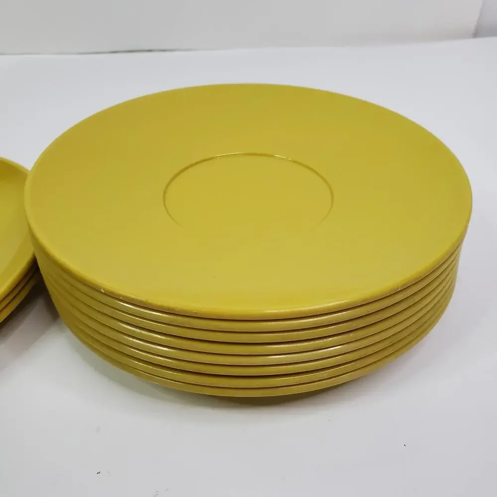 Vtg Melmac Harvest Gold Dishes Lot of 12 Melamine Bowls Platters 1 cup